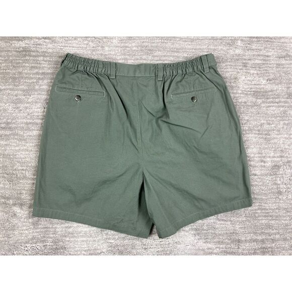 Roundtree &‎ Yorke Shorts Mens 36 Green Elastic Waist Pleated Casual - Picture 7 of 11